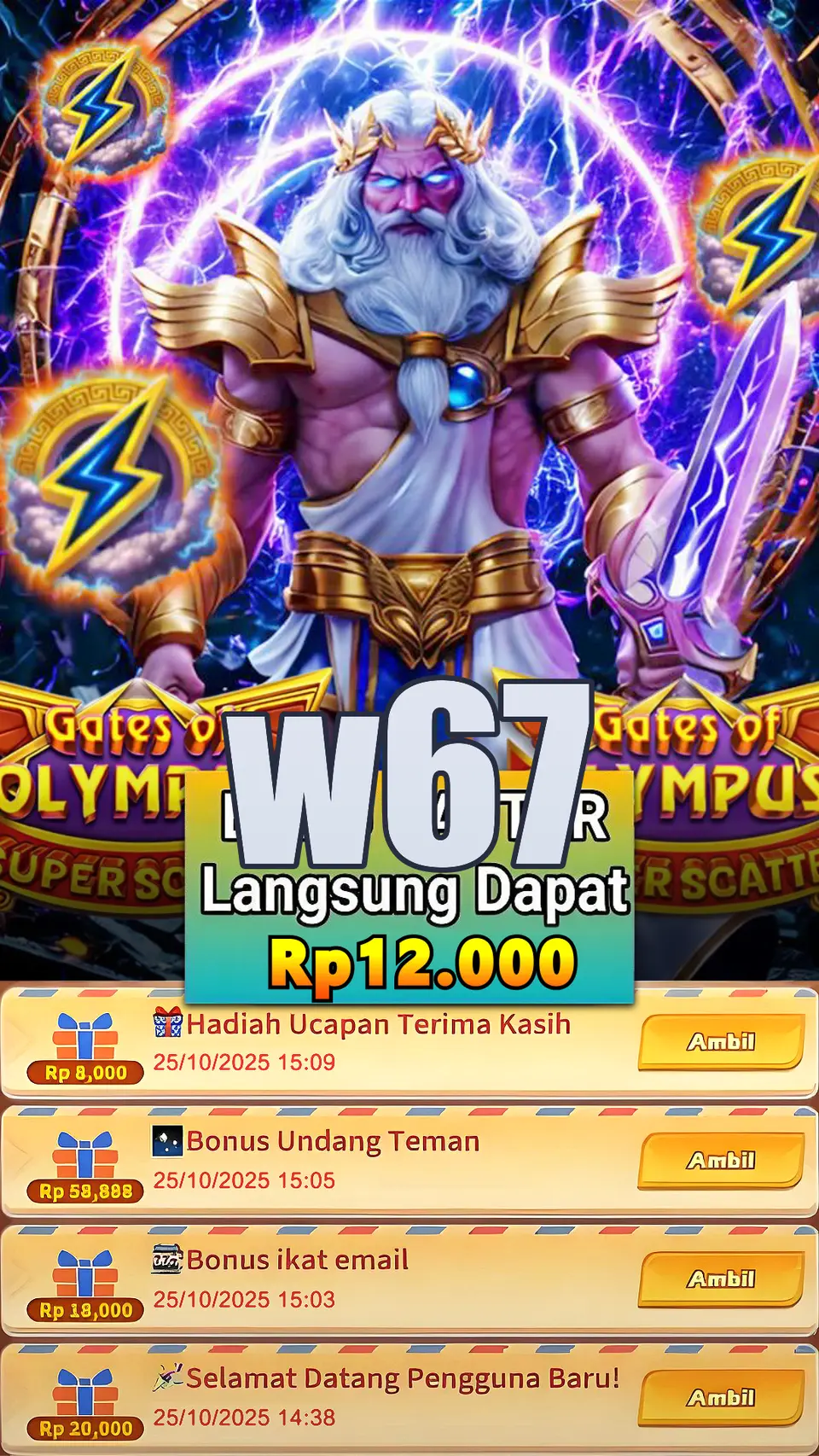 w67 Tangkapan Layar - APK Resmi